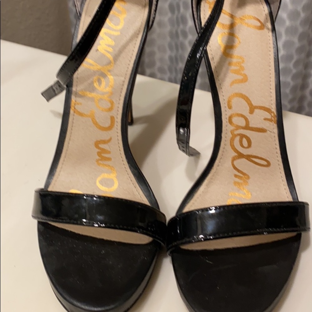 Sam Edelman, black patent heels.